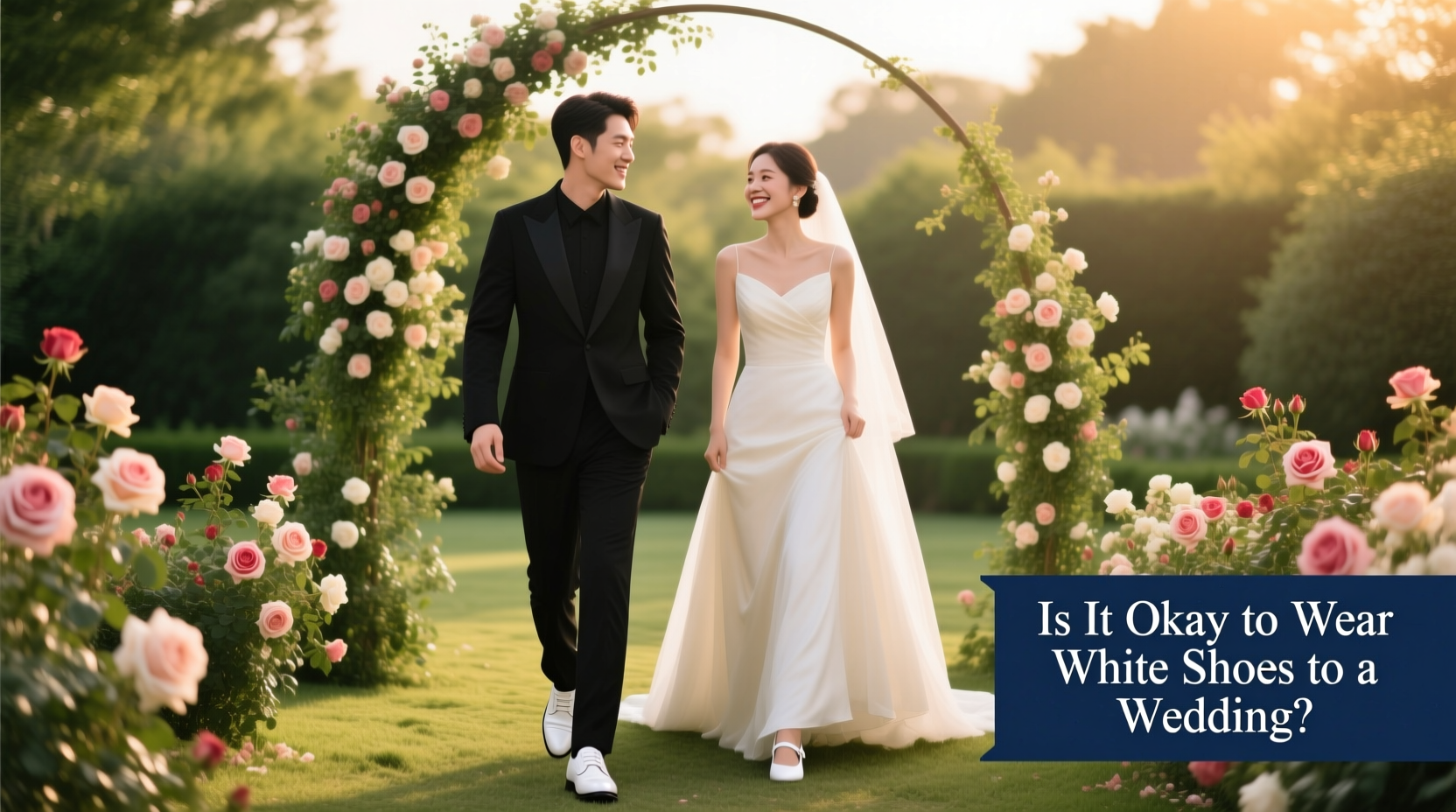 is it okay to wear white shoes to a wedding