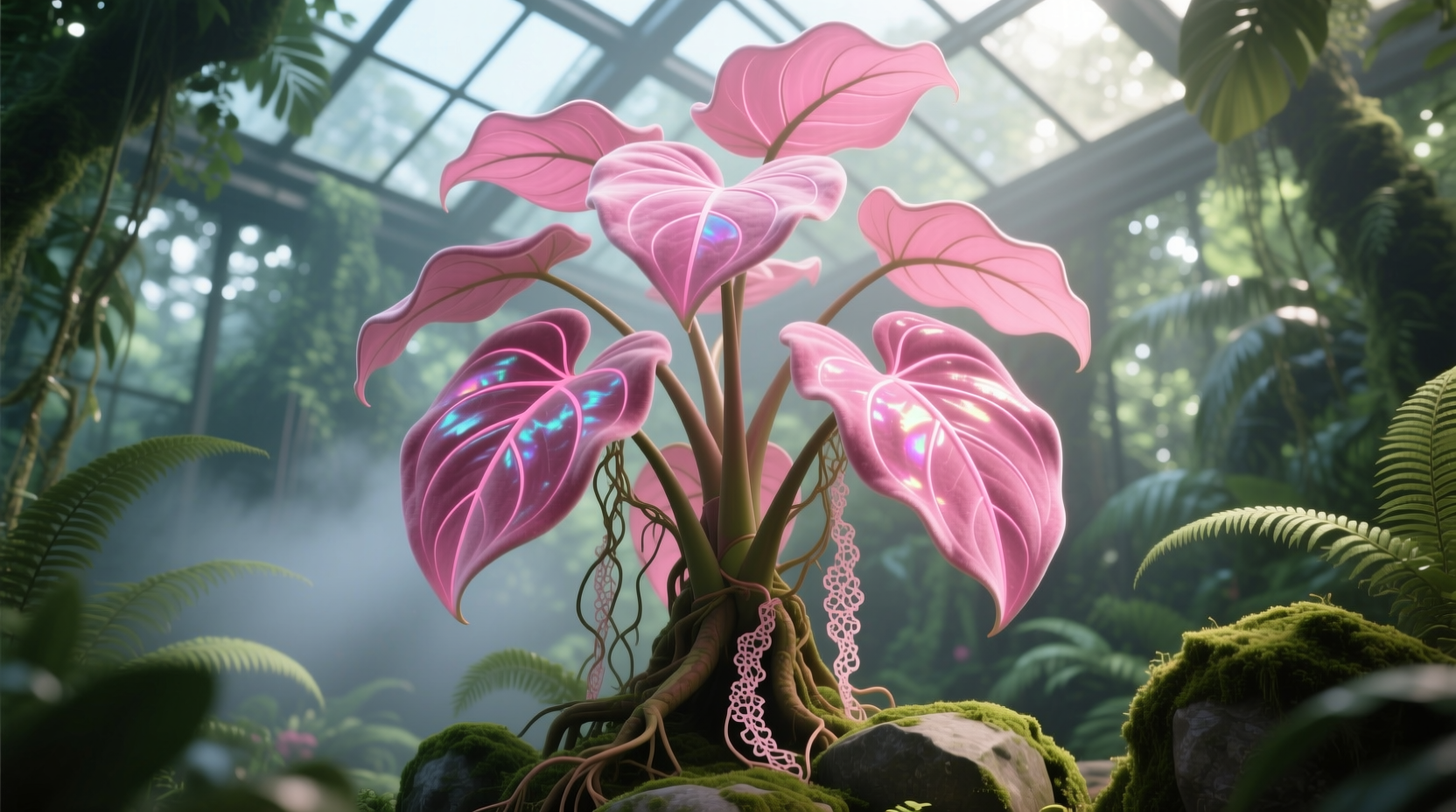 large pink princess philodendron