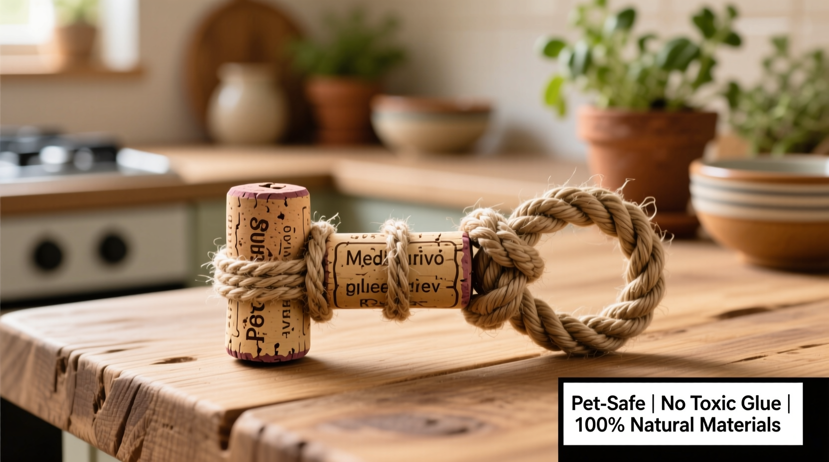how to use leftover wine corks for pet-safe chew toy DIYs without toxic glue risks
