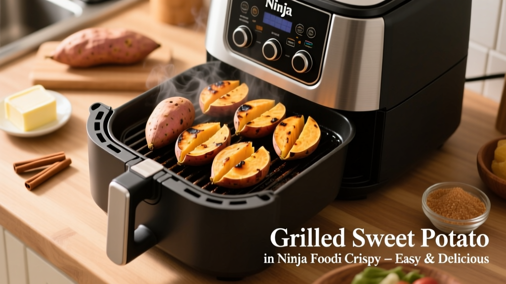 Grill Sweet Potatoes in Ninja Foodi (Crispy & Easy)