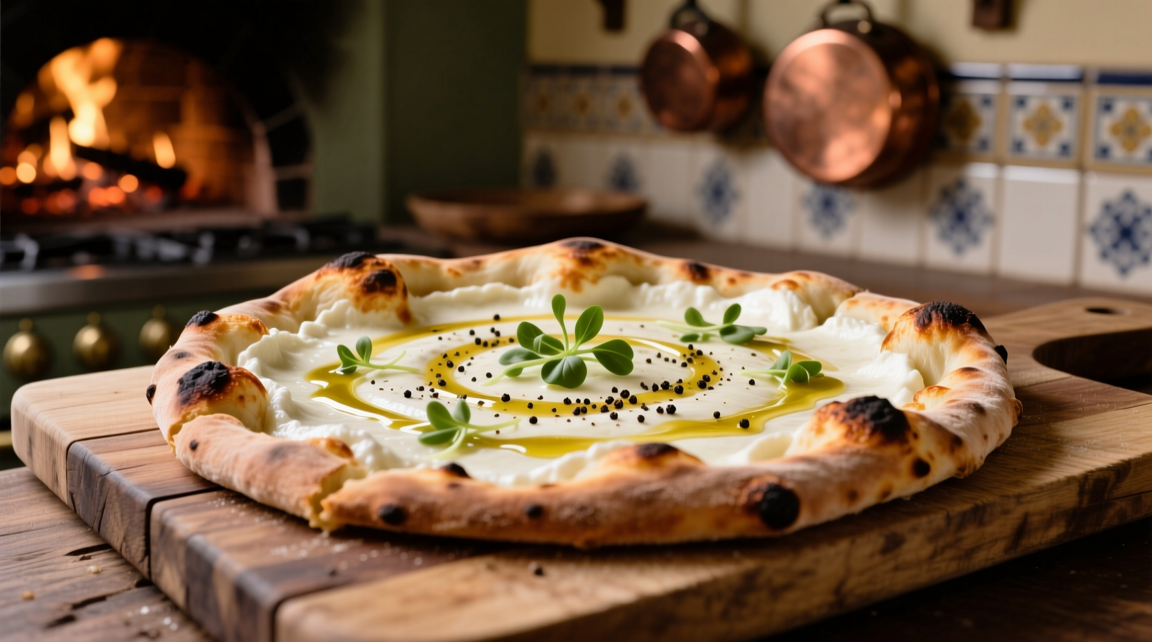 grandmas white pizza