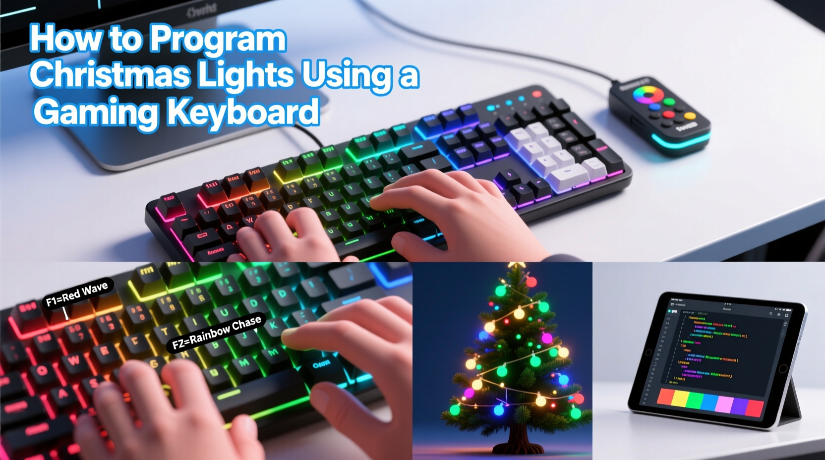 how to use gaming keyboards to program christmas light sequences