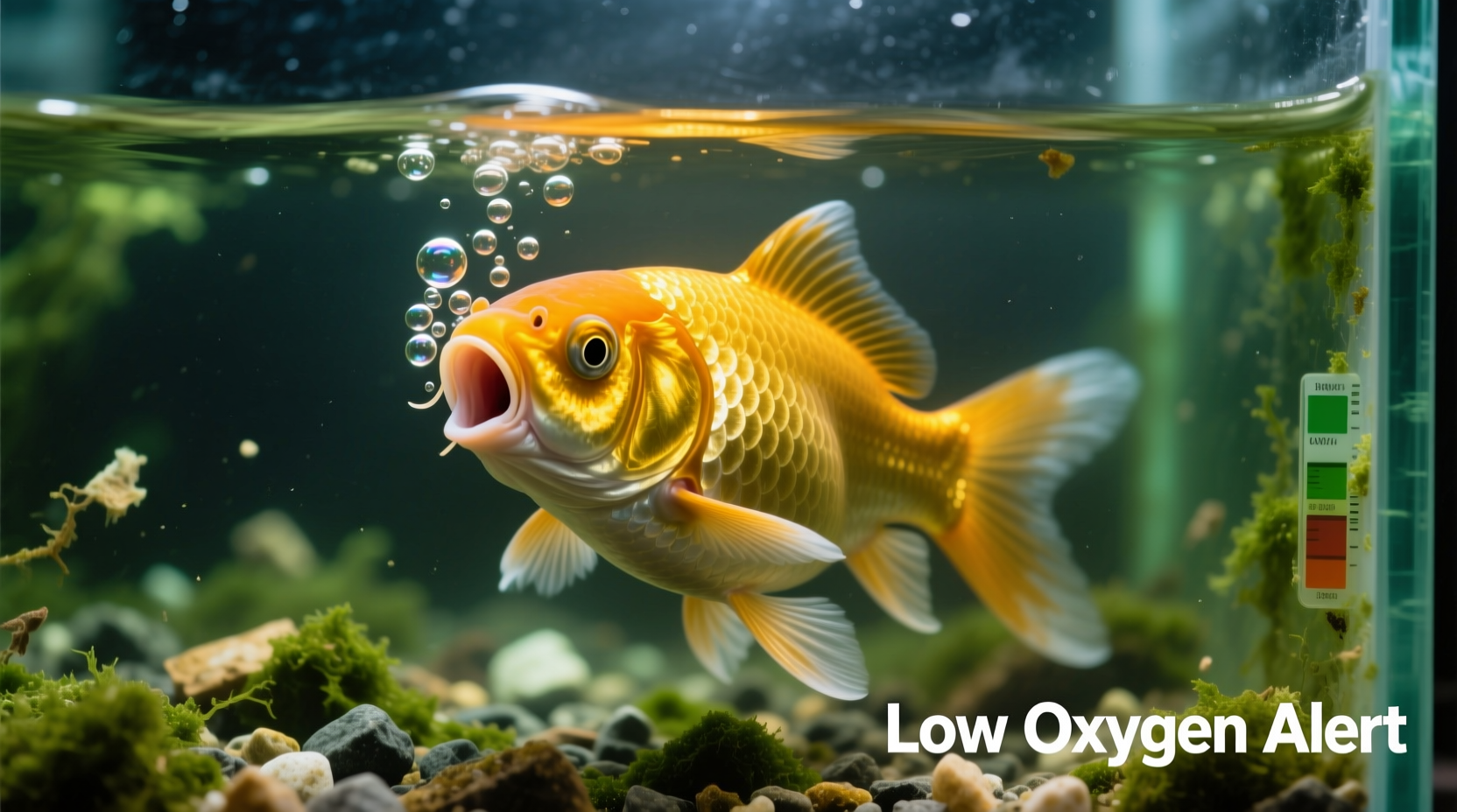 why does my goldfish sit at the top gasping for air water quality clues