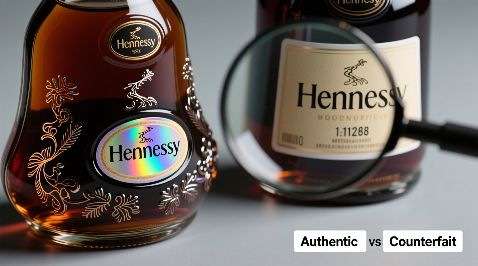 How To Spot A Counterfeit Hennessy Bottle Using Holograms And Labels, image size:1664x928