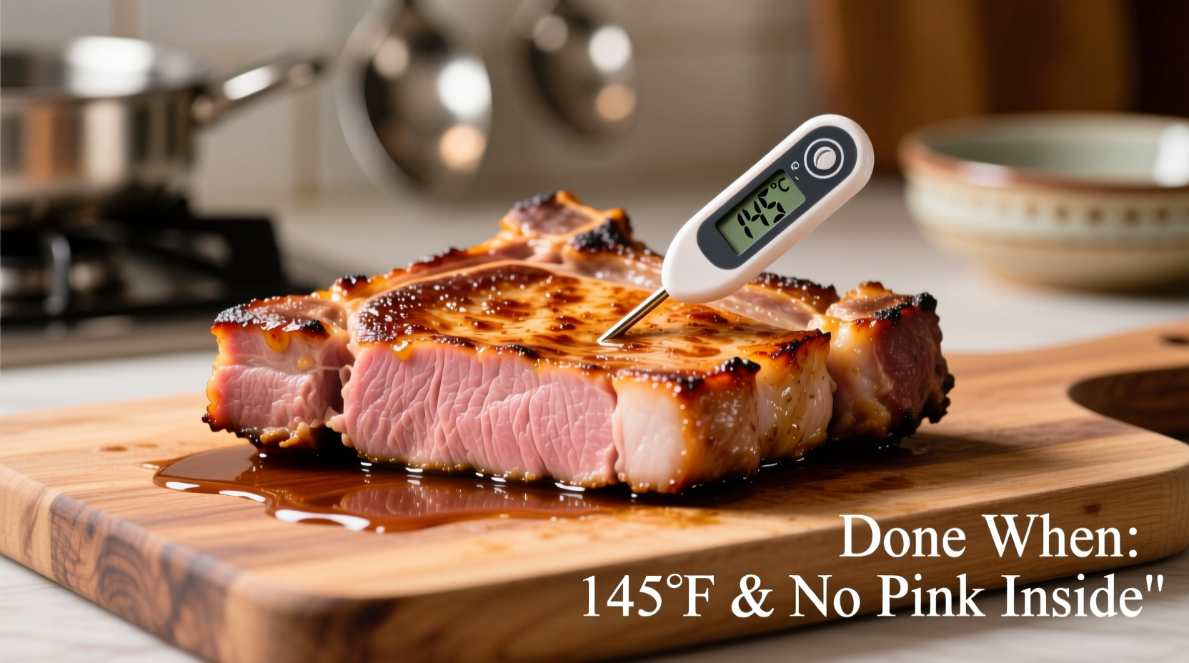 how do you know when pork chops are done cooking