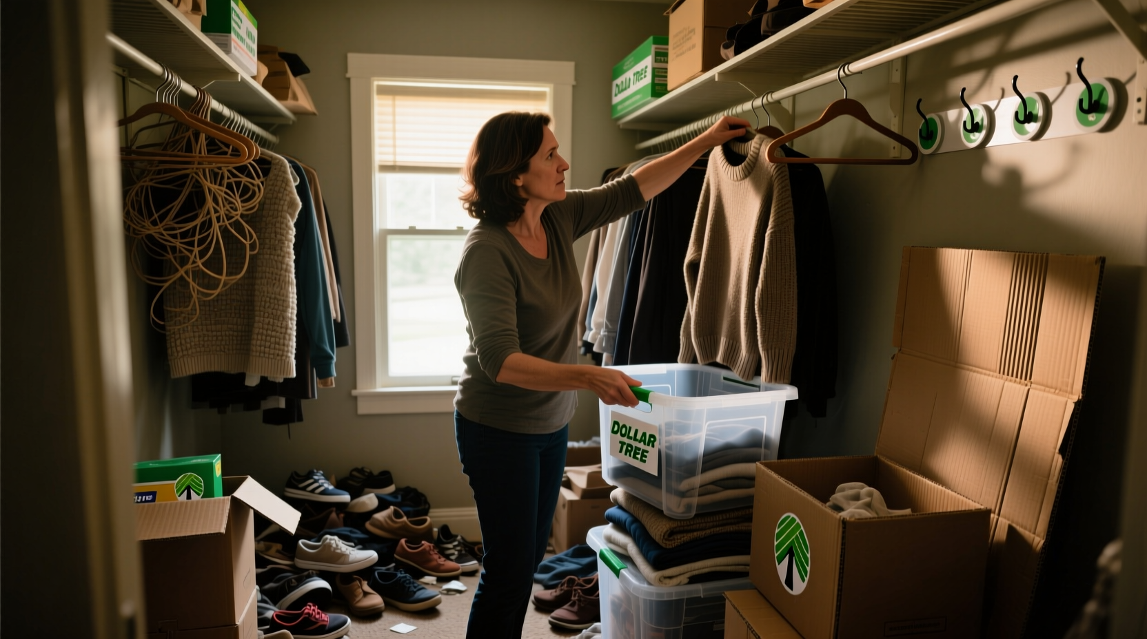 closet organization tips dollar store edition