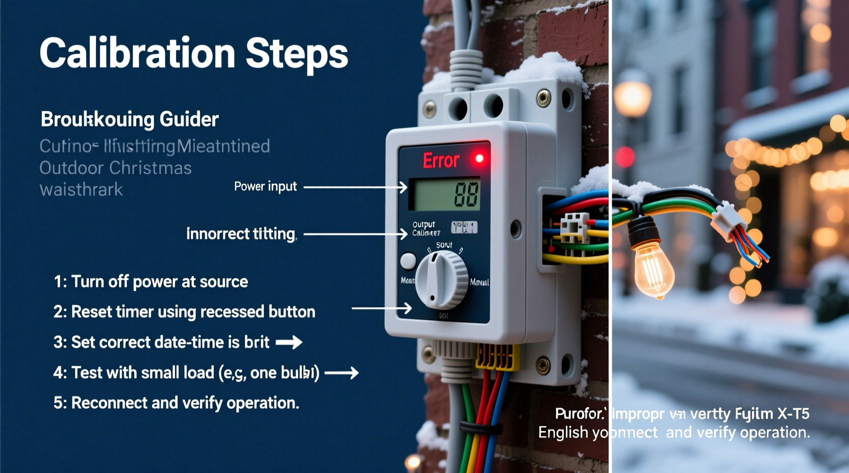 why is my outdoor christmas light timer malfunctioning and how to calibrate it