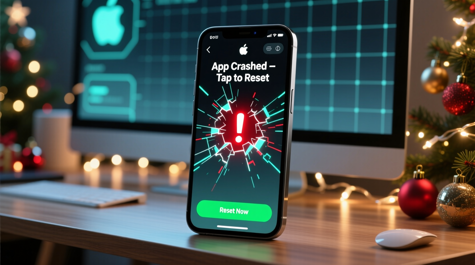 why is my smart christmas lighting app crashing and how to reset it fast