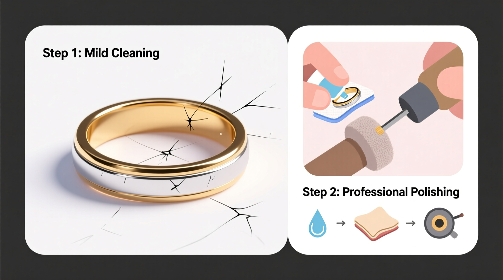 how to remove scratches from gold and platinum