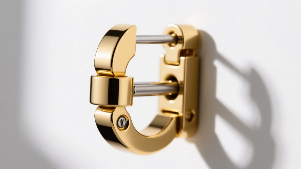 Side profile of a heavy-duty creolla earring hinge mechanism, showing the interlocking steel pin and 14k gold housing joint.
