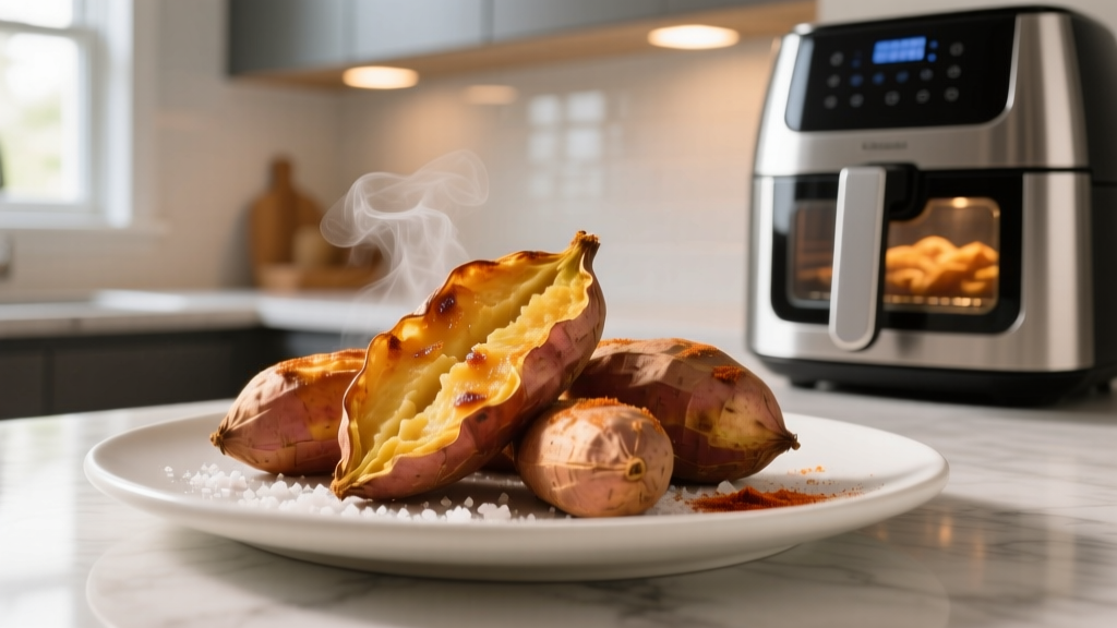 How to Bake Sweet Potatoes in an Air Fryer (Crispy & Tender!)