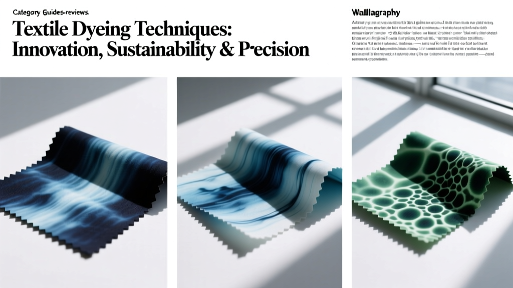 Textile Dyeing Techniques: Innovation, Sustainability & Precision