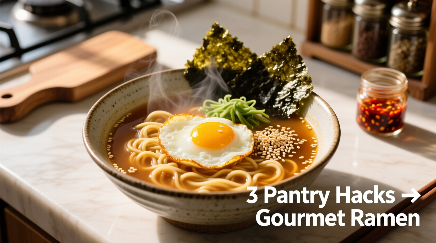 how to make instant ramen gourmet with 3 pantry items
