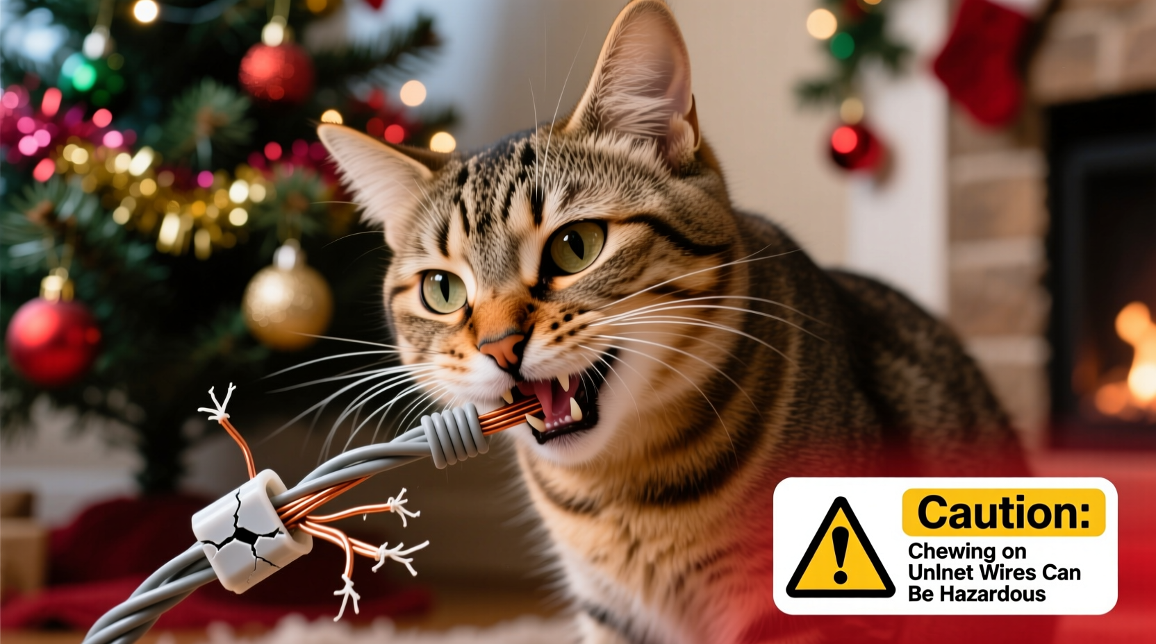 why does my cat chew on unlit christmas wires dangers and deterrents