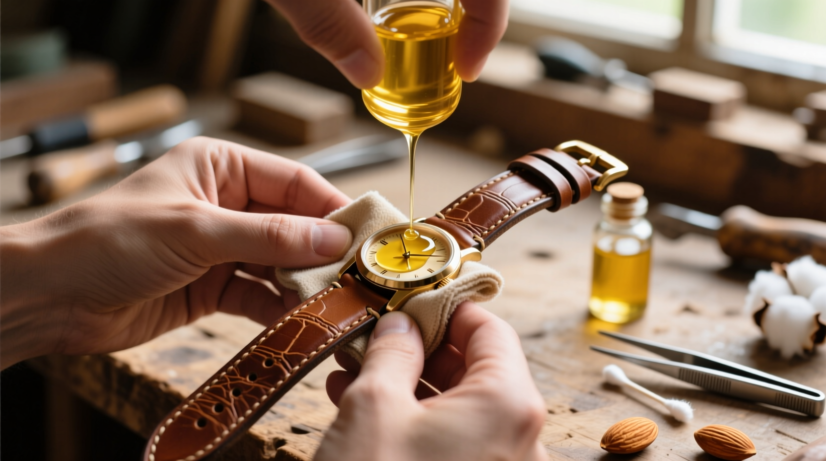 eco friendly leather watch strap cleaning
