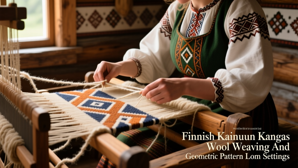 Finnish Kainuun Kangas Wool Weaving And Geometric Pattern Loom Settings
