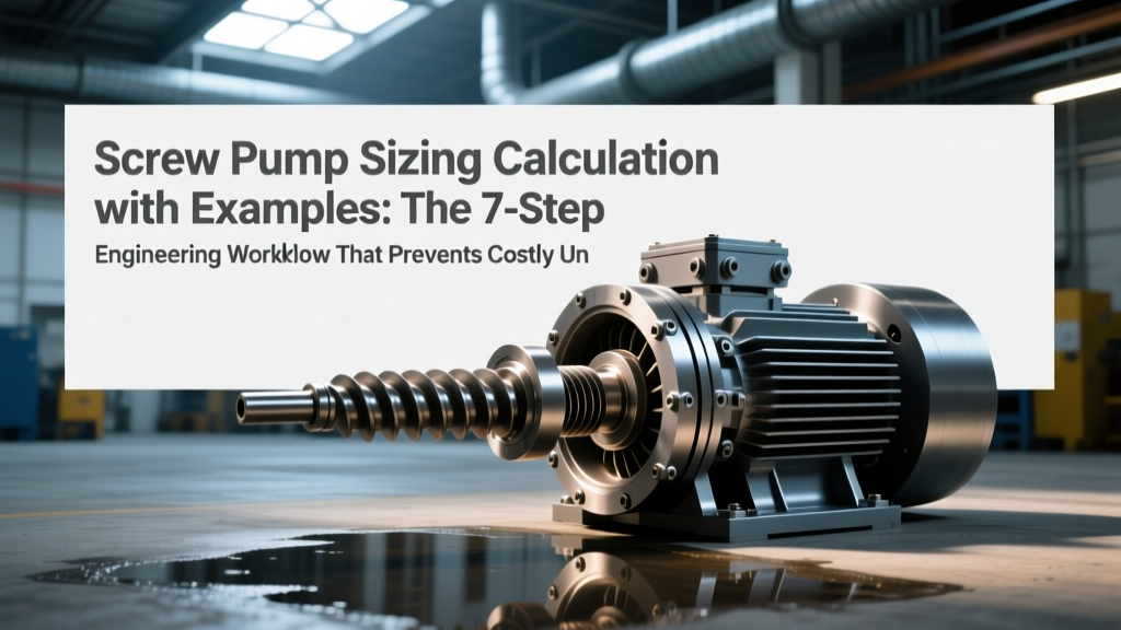 Screw Pump Sizing: 7-Step Workflow & NPSH Fixes