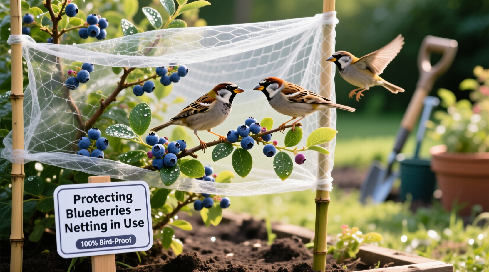 how to protect blueberry bushes from birds