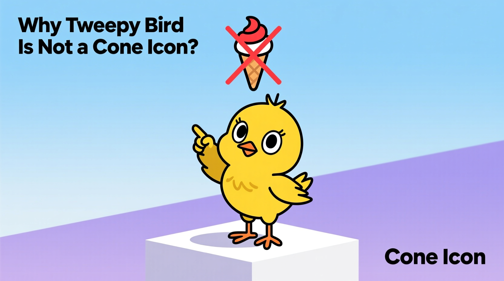 why is tweety bird a cone icon