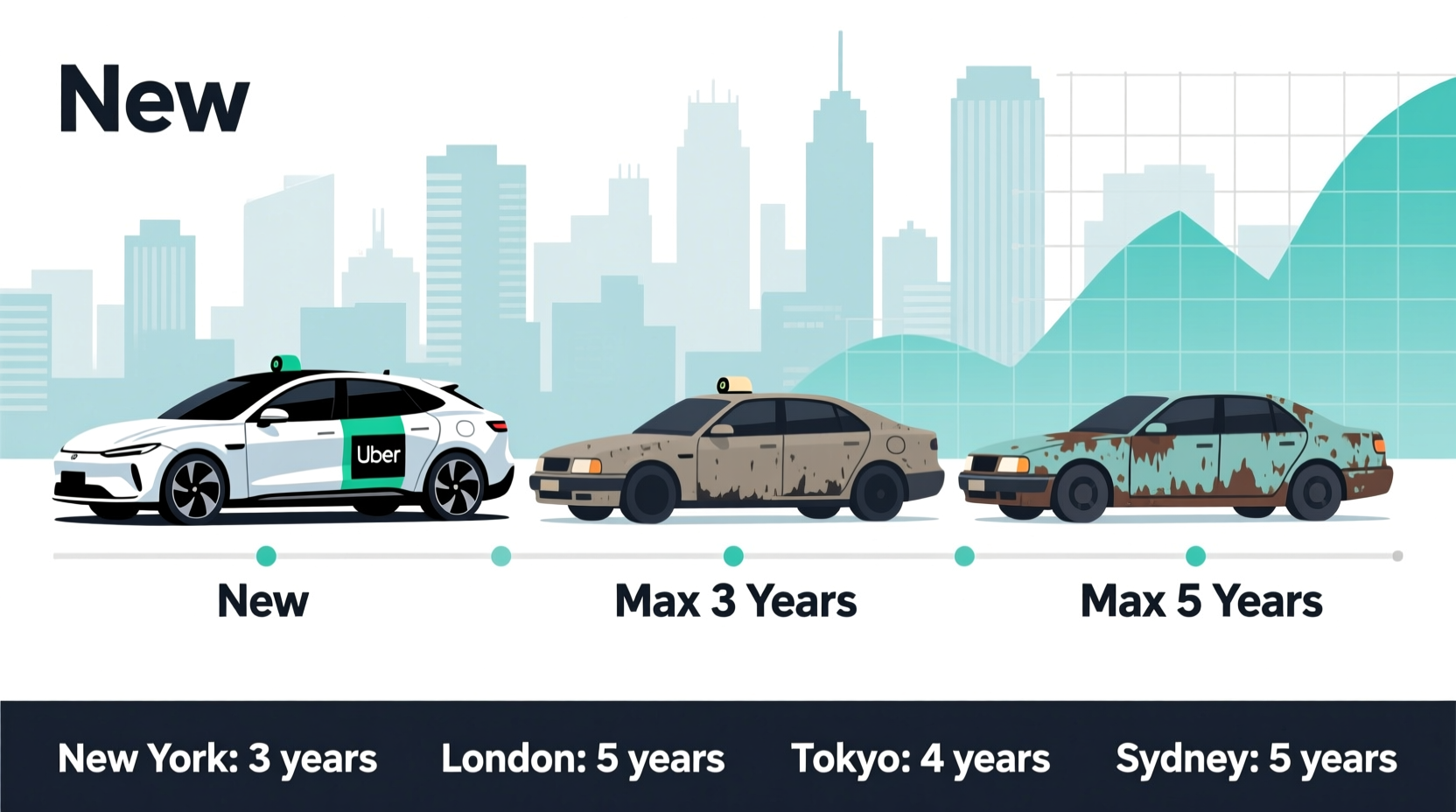how old can an uber car be