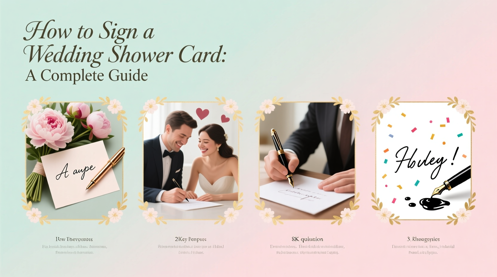 how to sign a wedding shower card