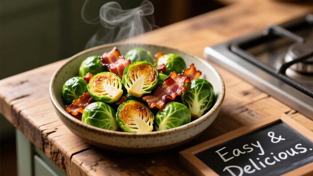Air Fryer Brussels Sprouts with Bacon (Crispy & Easy!)