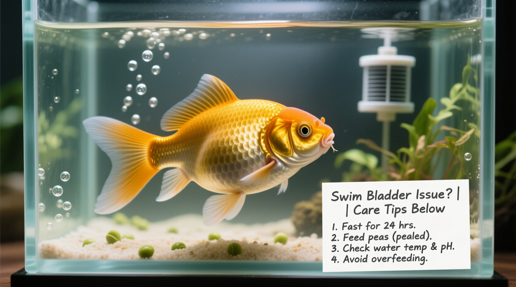 why does my goldfish float sideways possible swim bladder issues and care tips