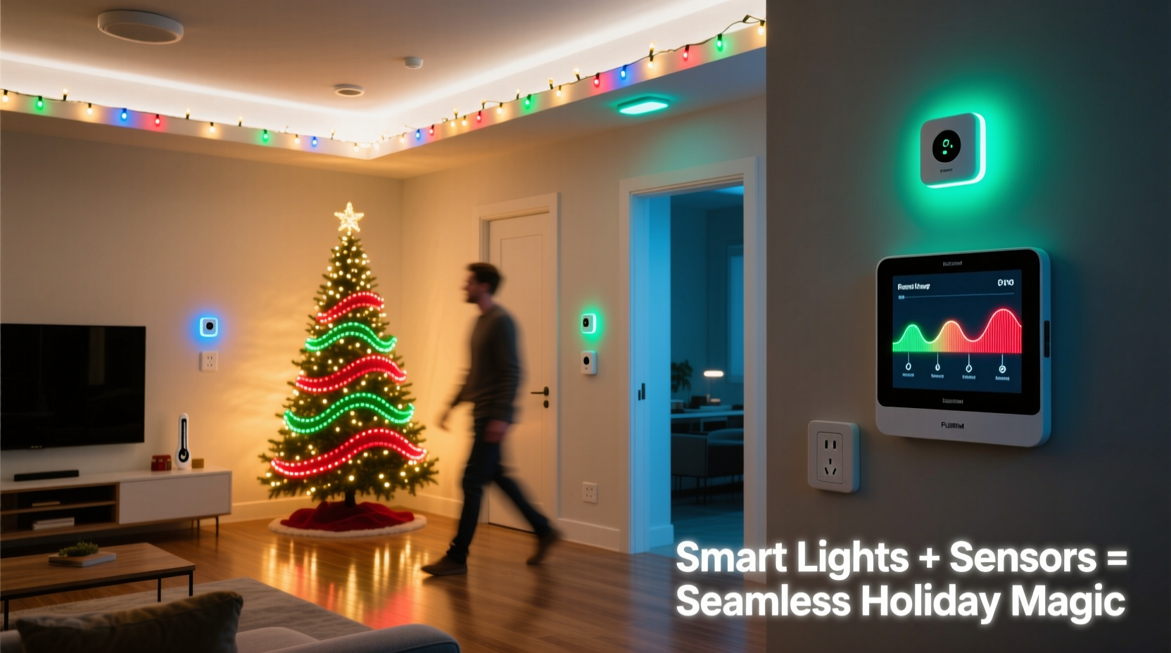 how to integrate smart home sensors with christmas light routines