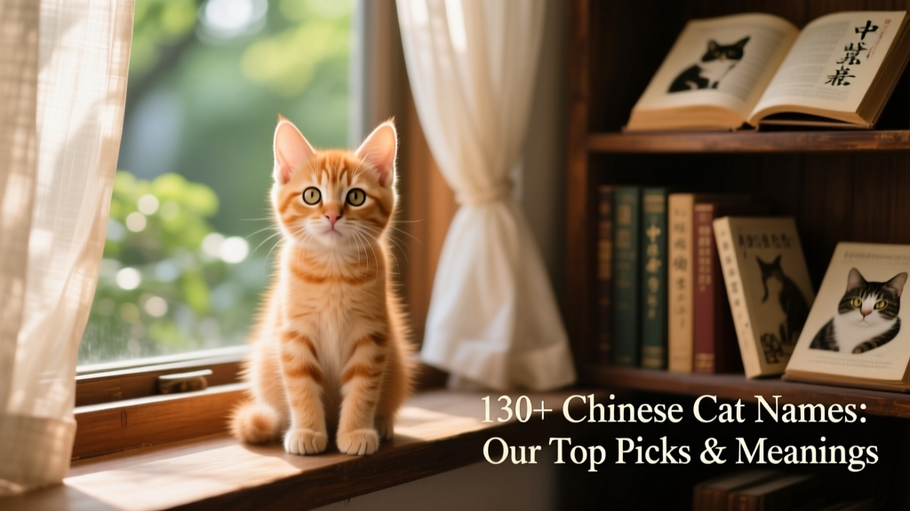A playful ginger kitten sitting upright, looking curious and alert