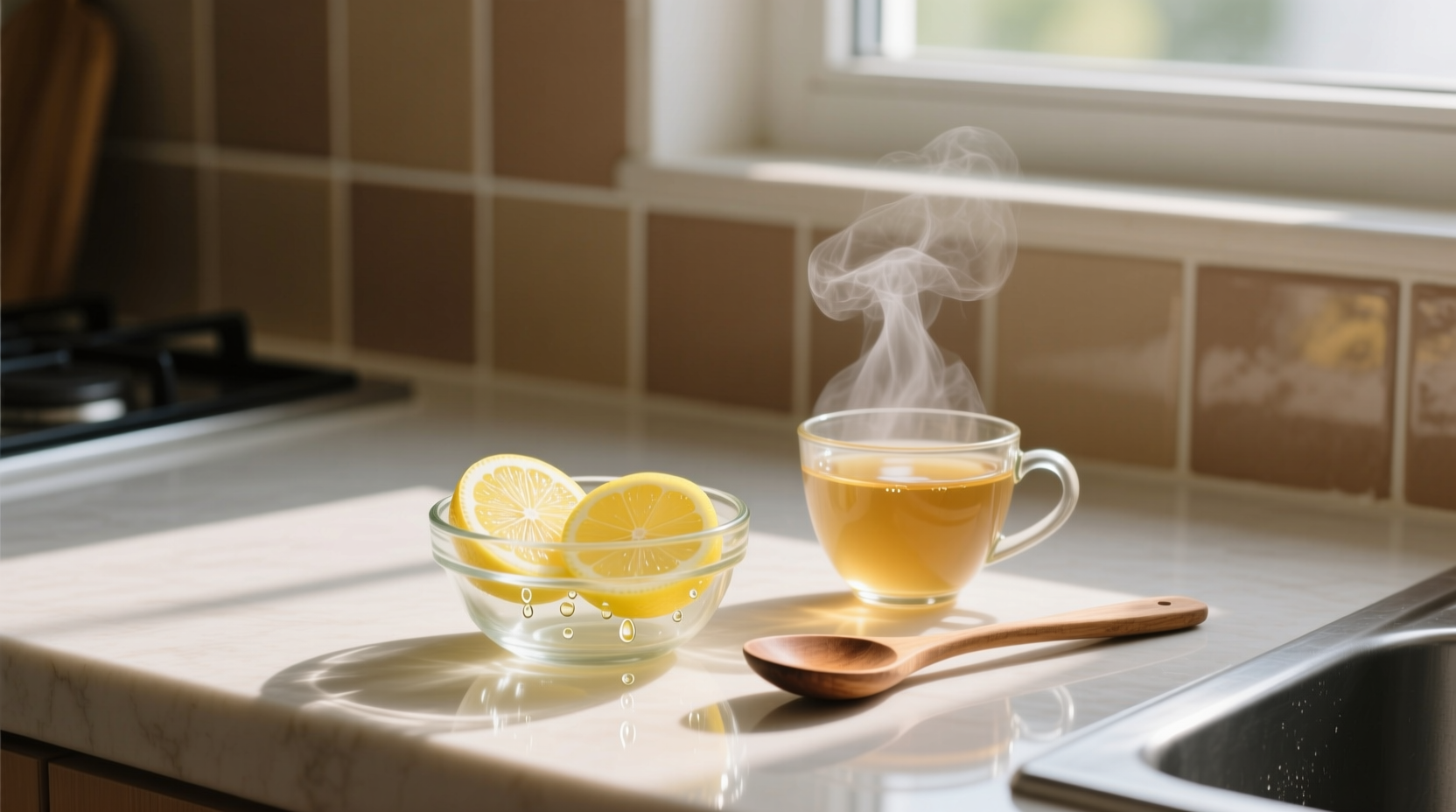try lemon juice or boiling water as safe eco friendly