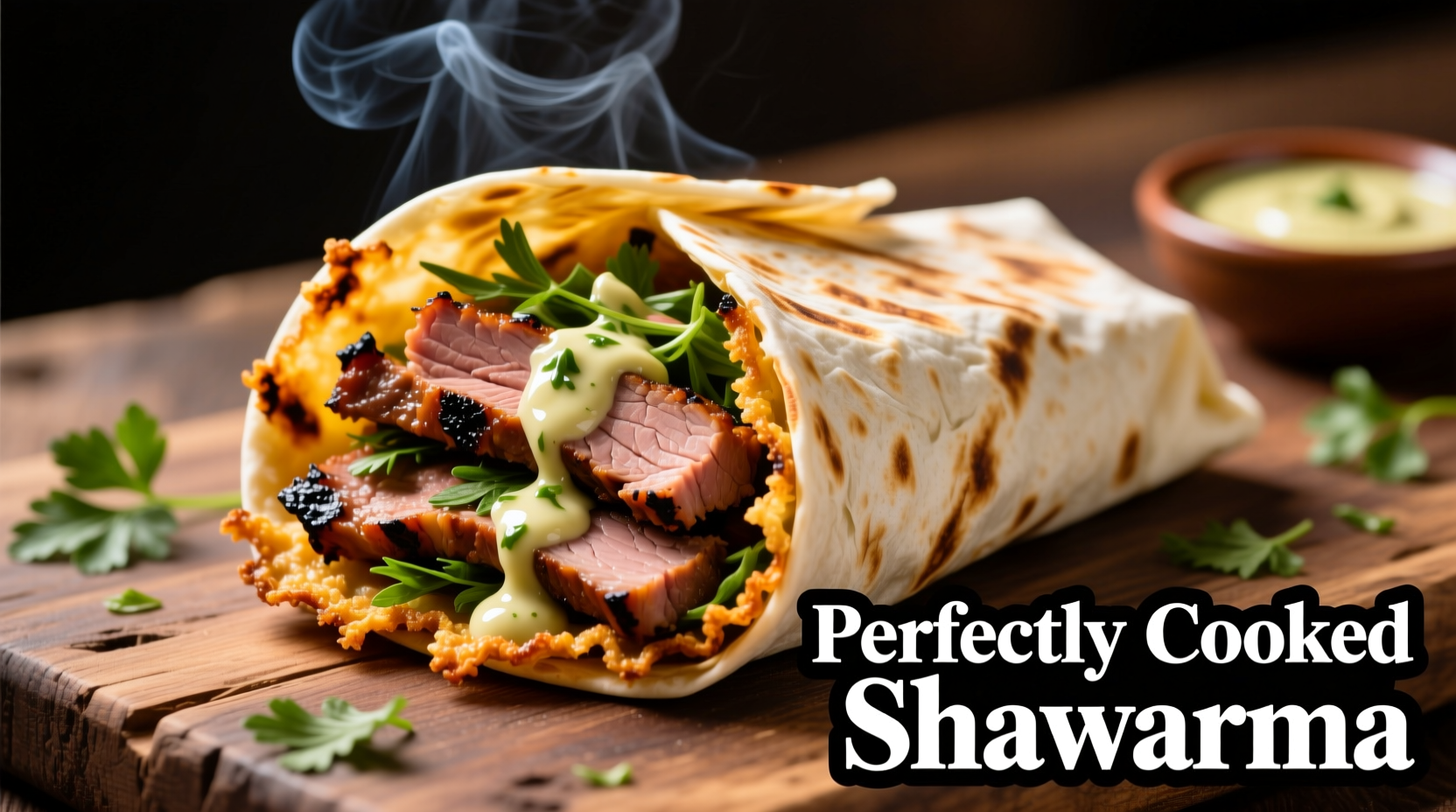 Perfectly cooked shawarma with crispy edges and tender meat