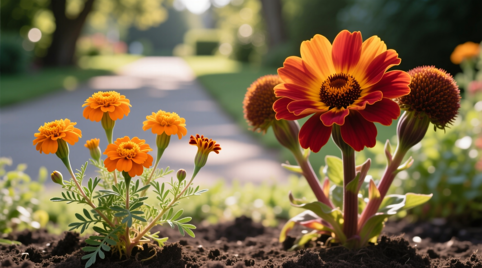 french marigold vs african marigold