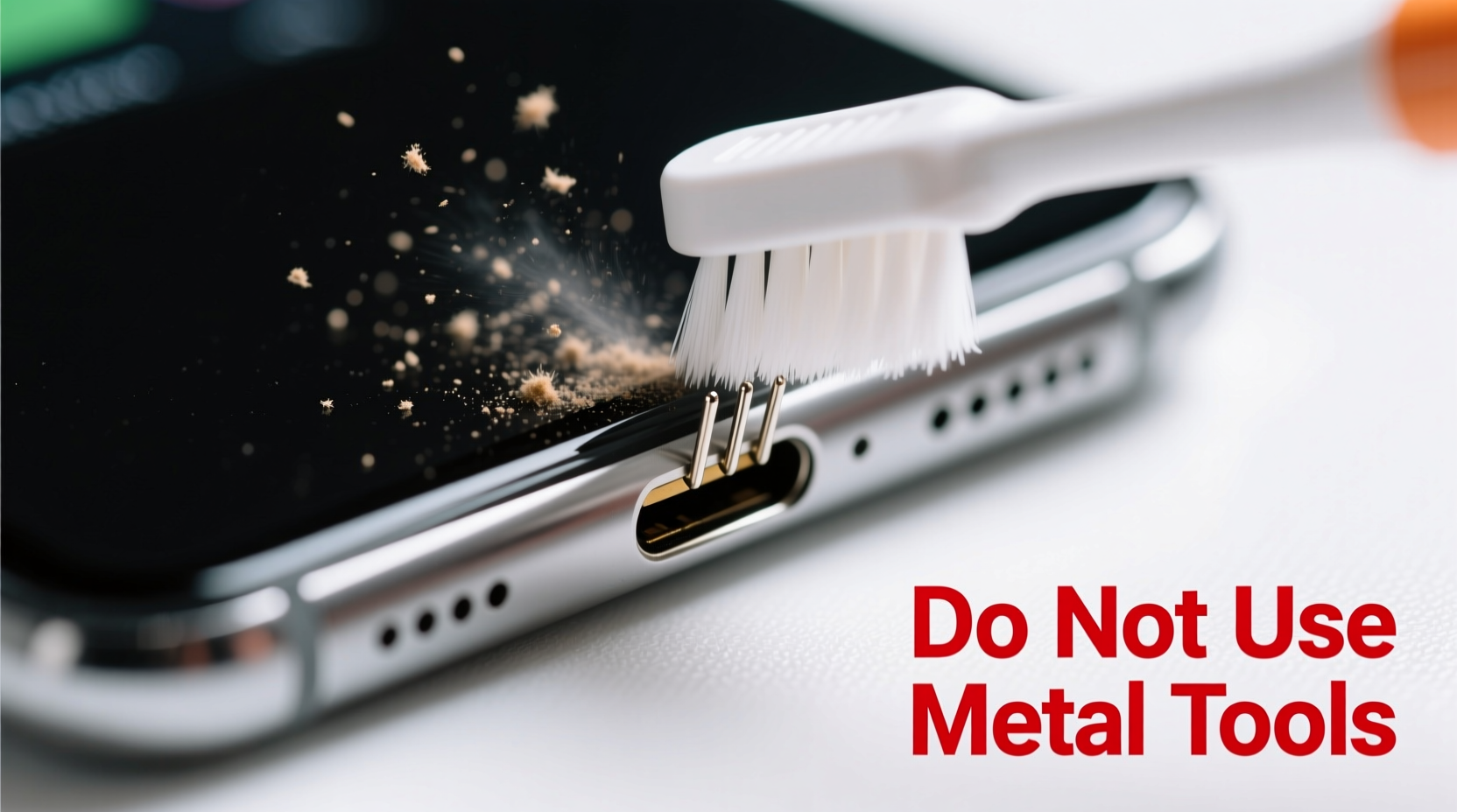 how to clean dust out of charging port without breaking your phone pins