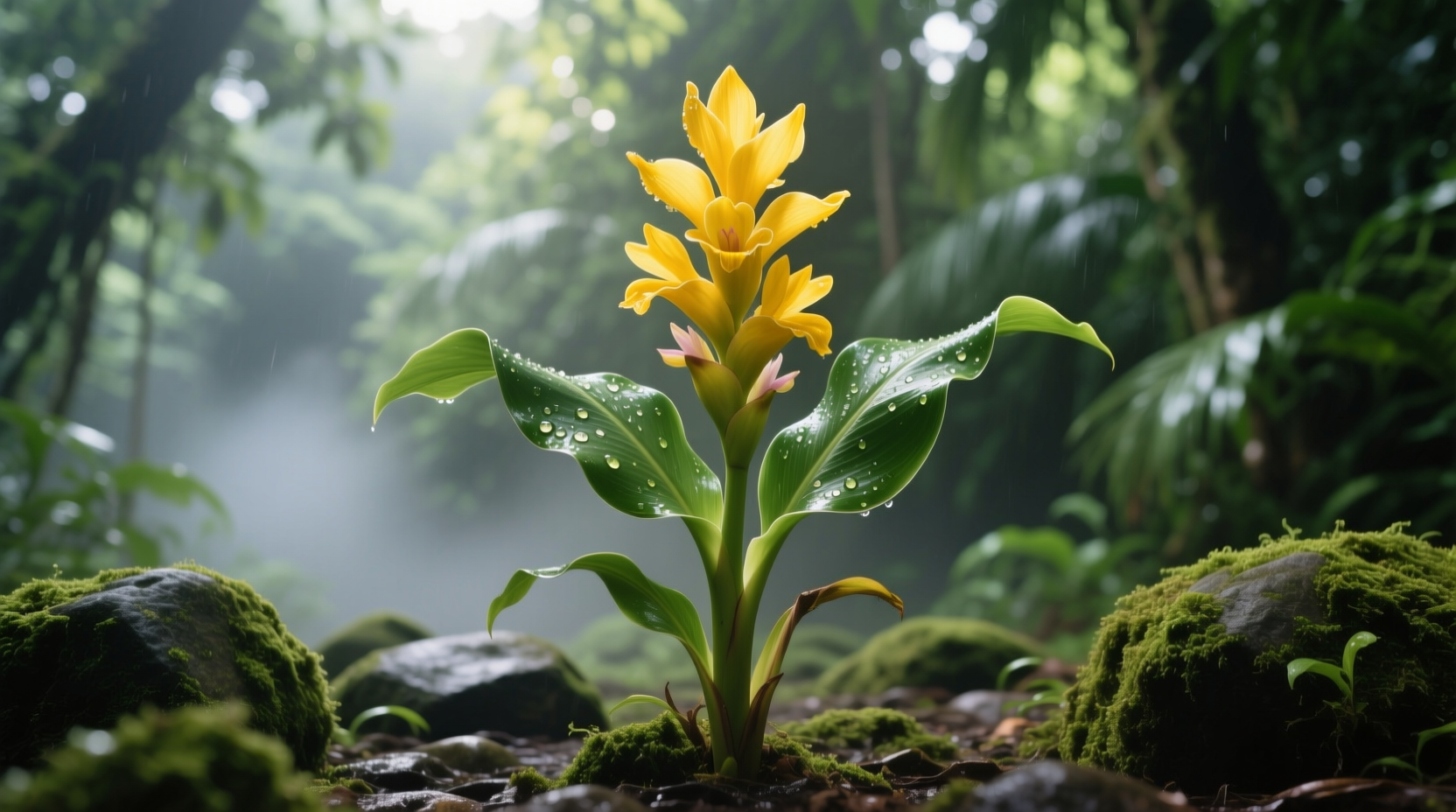 flowering turmeric plant
