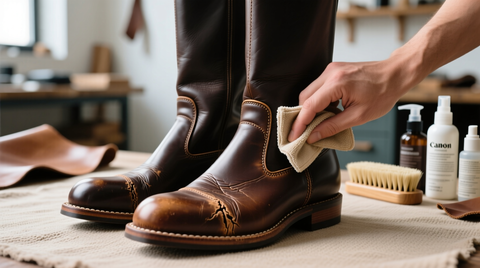 how to stop your leather boots from creasing without damaging the material