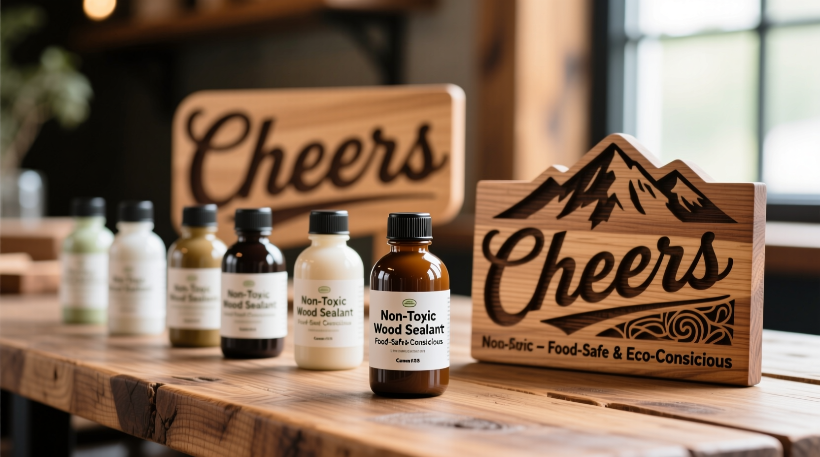 non-toxic sealants for preserving engraved wooden bar signs