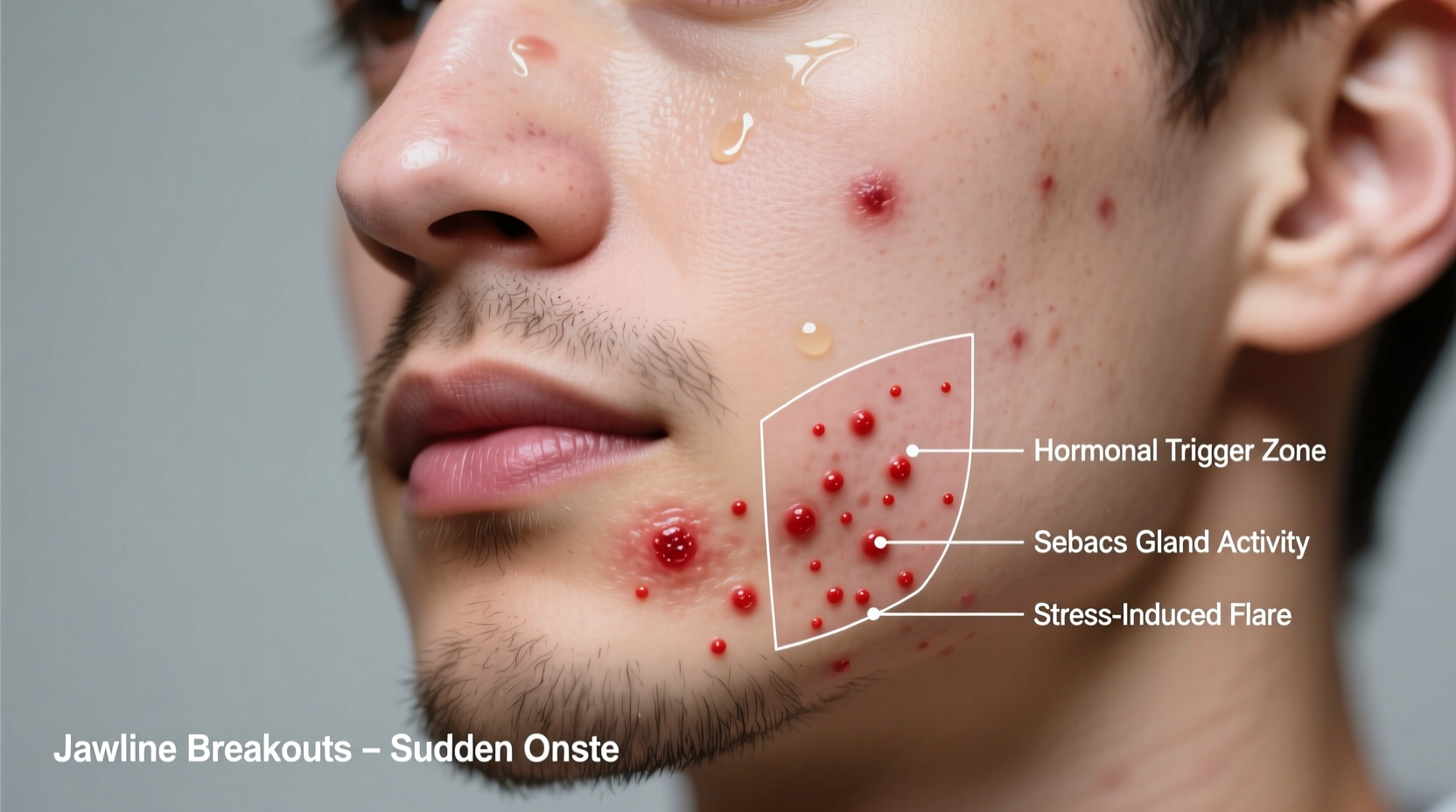 why is my face breaking out along my jawline suddenly