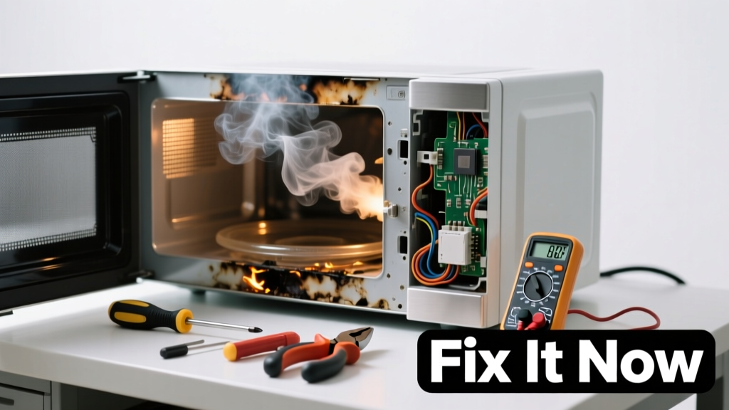 Microwave Smells Burning & Makes Loud Noises: Fix It