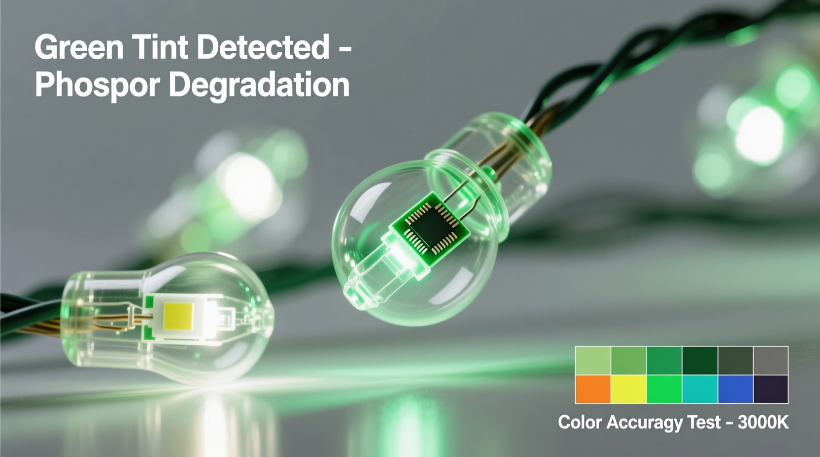 why do clear bulbs show green tint in some led strings color accuracy tips