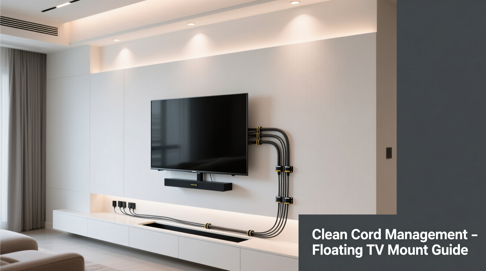 best ways to hide cords for a floating tv mount cleanly and securely