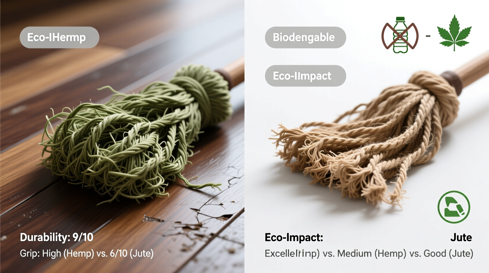 hemp vs jute mop string for hardwood floors