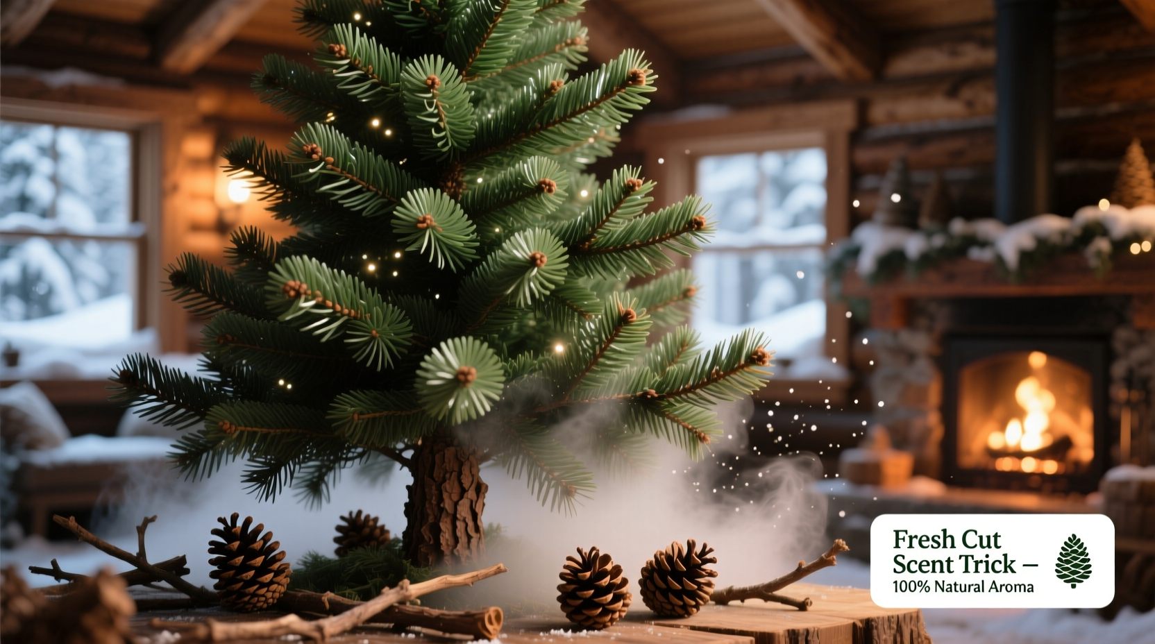 how to make your artificial christmas tree look freshly cut using texture and scent tricks