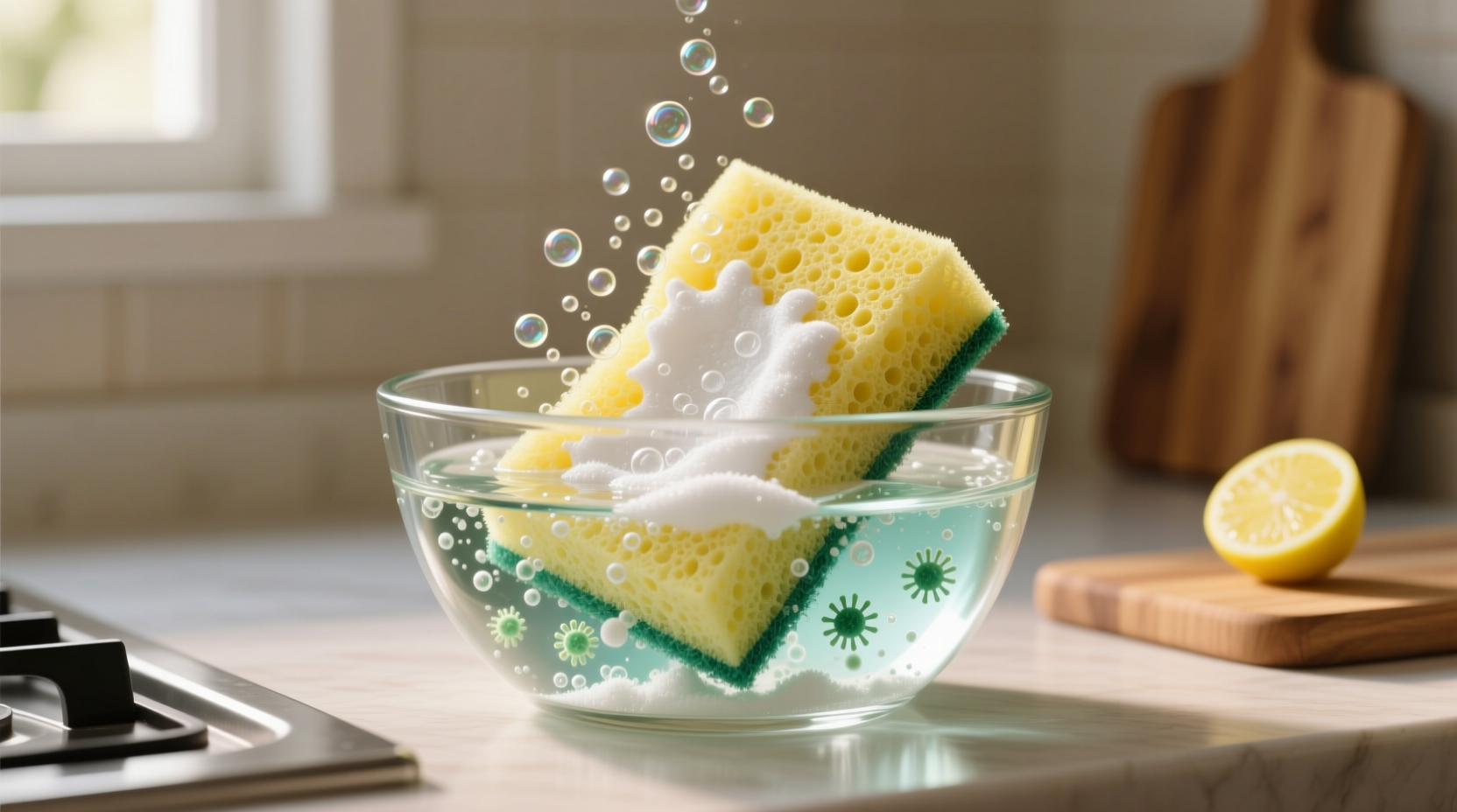 natural sponge disinfection without chlorine or microwaving
