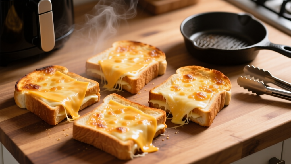 Five Cheese Texas Toast in Air Fryer (Crispy & Golden)