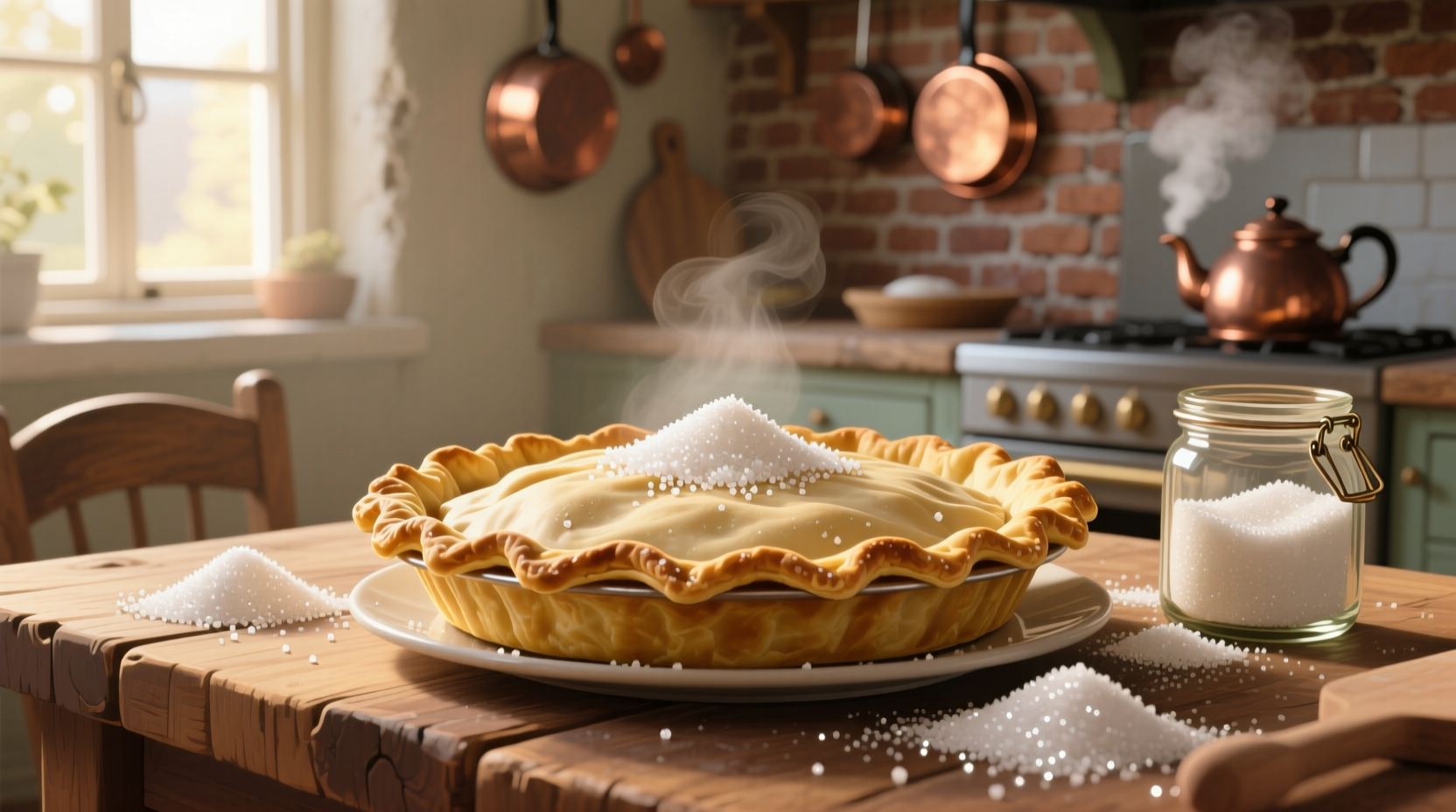 weigh down your pie crusts with sugar