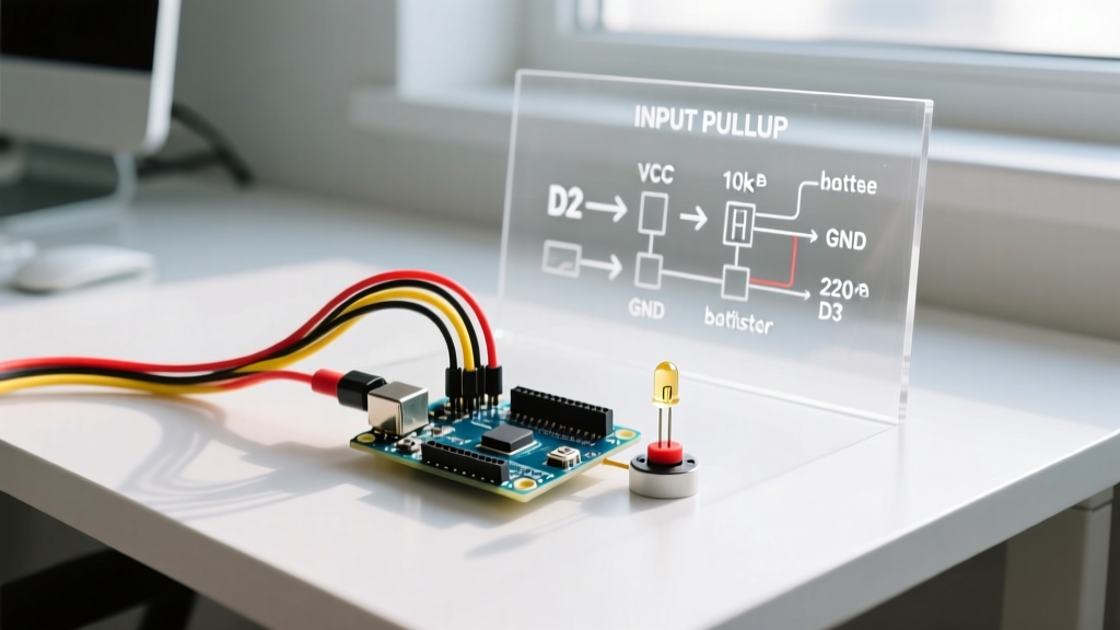 Arduino LED Button Configuration: Wiring and Code