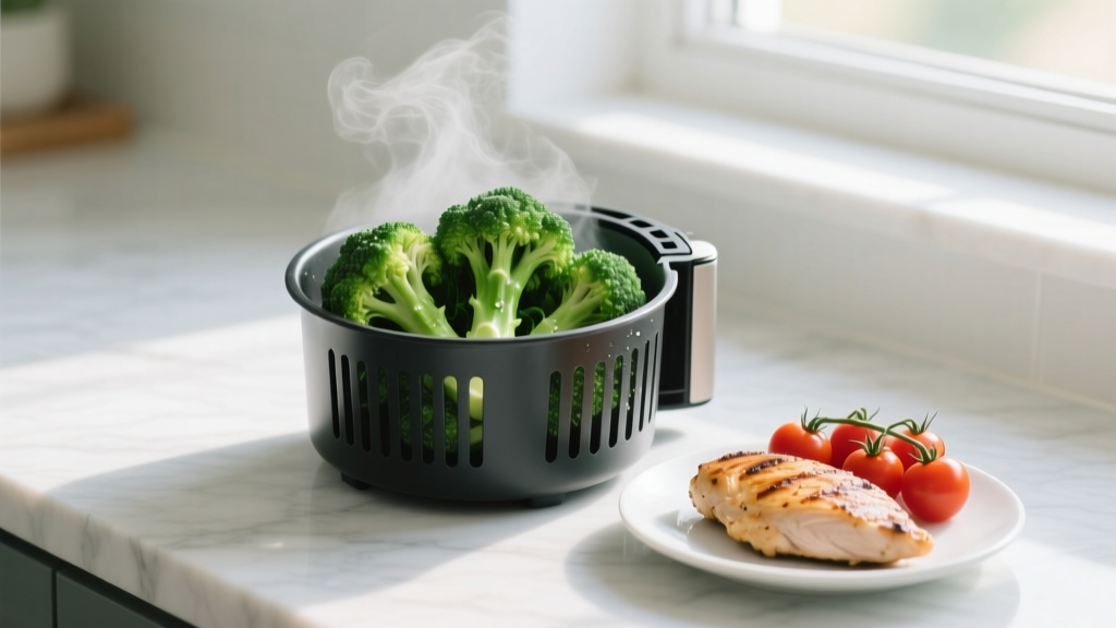 Air Fryer 'Steamed' Broccoli with Garlic-Ginger Crisp: 7 ...