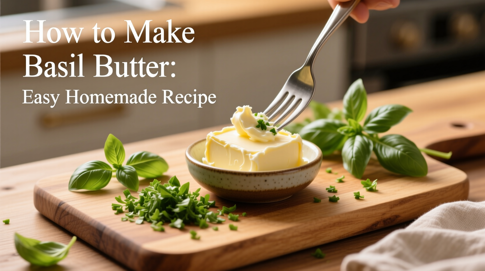5-Minute Basil Butter Recipe | TheHomeSprouts