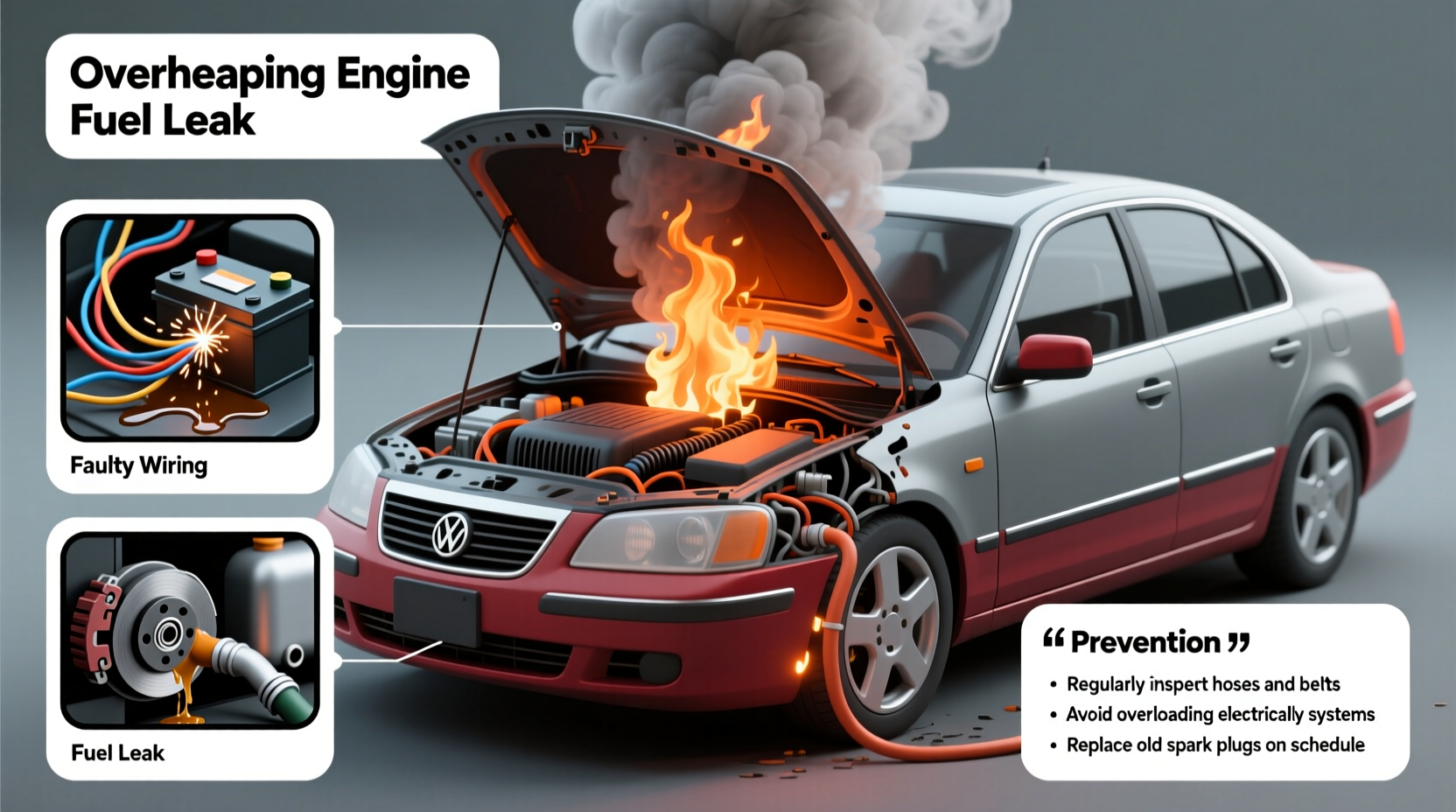 how can a car catch on fire