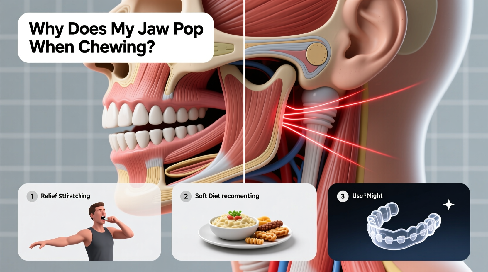 why does my jaw pop when chewing and how to relieve it